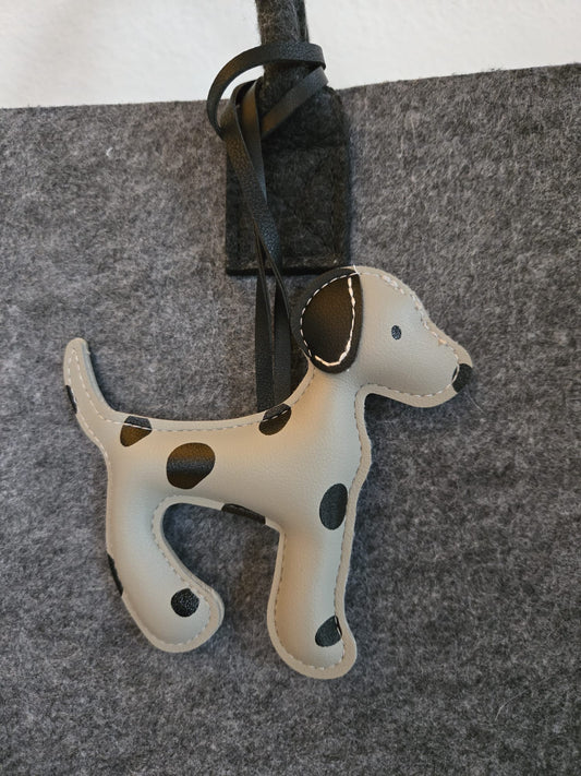 Dalmatiner Buddy Schlüsselanhänger grau - Detailansicht Gesicht und Ohren