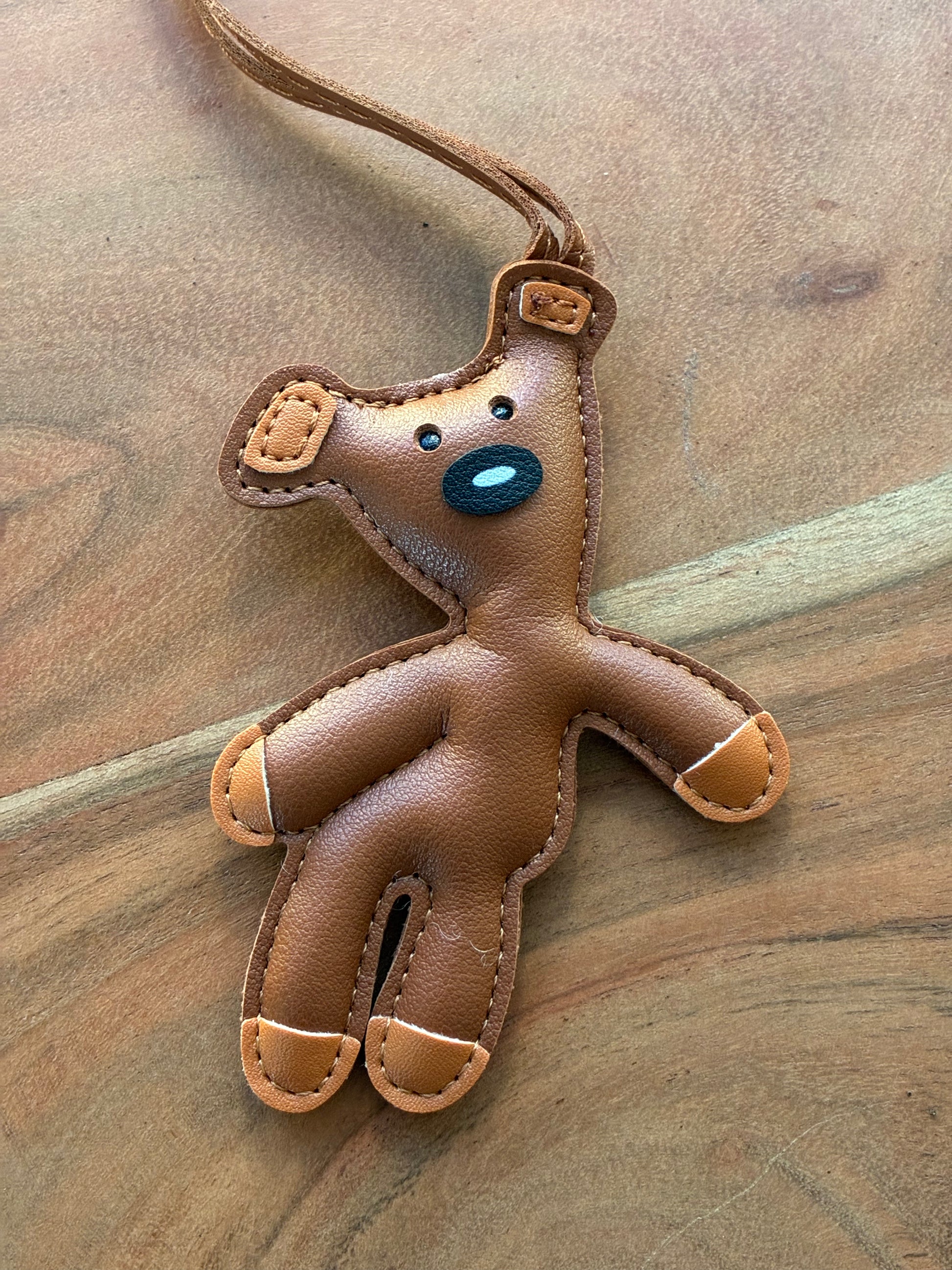 Teddy Bean Schlüsselanhänger Mr. Bean - Vorderansicht PU-Leder